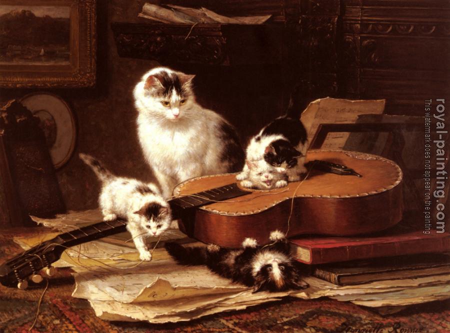Henriette Ronner : Playing with the Guitar